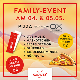 Ausflugsziel:  Family-Event im Cineplexx Weiz am 04. & 05. Mai
