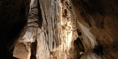 Reis met kinderen - Neusiedl (Hernstein, Waidmannsfeld) -    Tropfsteinsäule und Niagarafall - Hermannshöhle