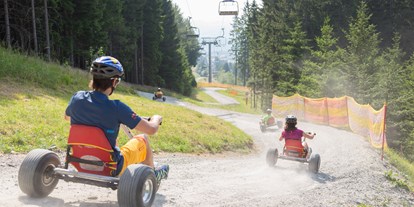 Ausflug mit Kindern - Parkplatz - Mönichkirchen - Abfahrt mit dem Mountaincart - Sessellift, Roller- u. Mountaincartbahn