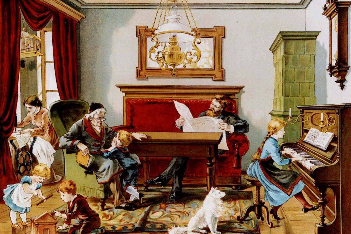 Ausflugsziel: Großbürgerliches Wohnzimmer um 1910: Rollenverständnis in der Kaiserzeit - Das Lohrer Schulmuseum: Spezialmuseum und Stadtmuseum