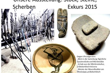 Ausflugsziel: " Über Stock und Stein": Figürlich gestaltete Spazierstöcke und alte steinerne Arbeitsgeräte und Figuren  - Haus der Kulturen
