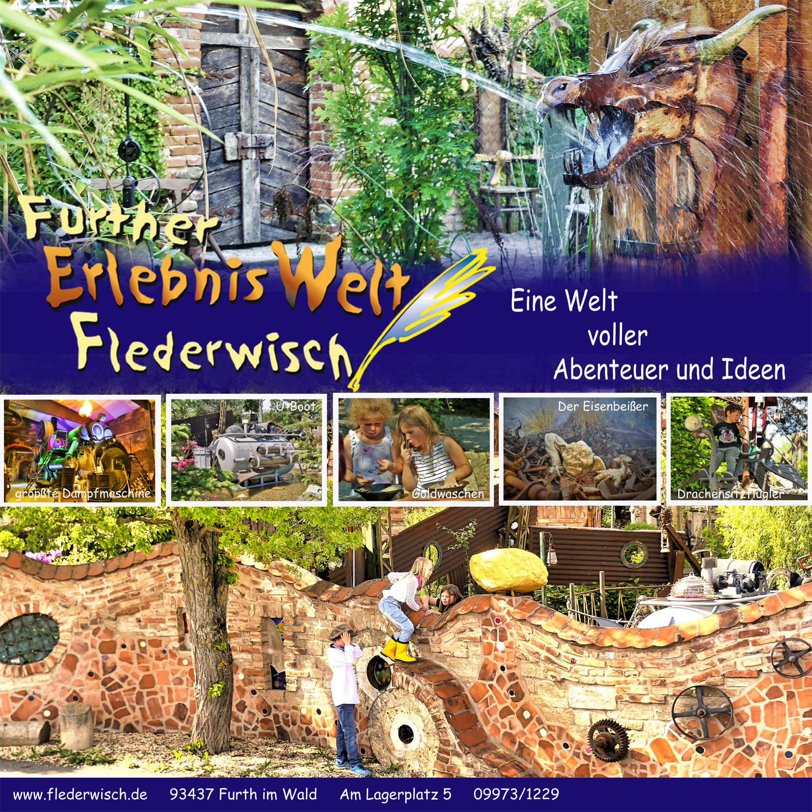 Trip with children - Witterung: Wechselhaft - Freizeitpark "Erlebniswelt Flederwisch"