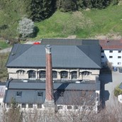 Ausflugsziel - Luftbild Maxhütte Bergen - Maxhütten-Museum