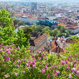 Urlaub: Blick vom Grazer Schlossberg - Erlebnisregion Graz