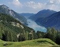 Urlaub: Blick über den Achensee von der Bärenbadalm  - Achensee