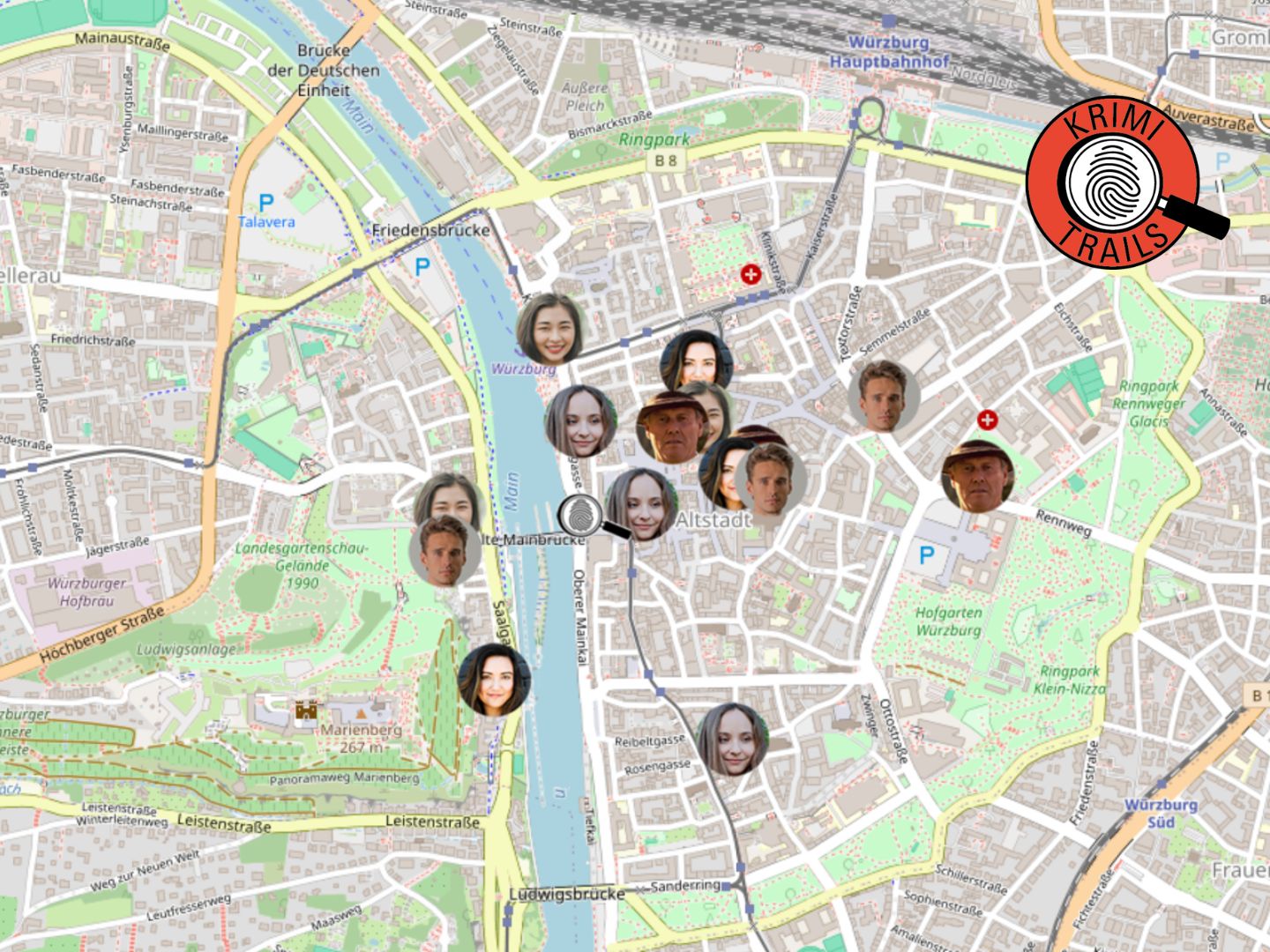 Voyage avec des enfants - Wasserlosen - Krimi-Trail Würzburg