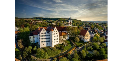 Ausflug mit Kindern - Veringenstadt - Alte Burganlage Schloss Aulendorf ( Ansicht von der Unterstadt) - Schloss Aulendorf