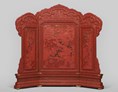 Ausflugsziel: Dreiteiliger Thron-Stellschirm, Qing-Dynastie, China, Qianlong-Periode (1736-1795) Weltmuseum Wien  - Weltmuseum Wien