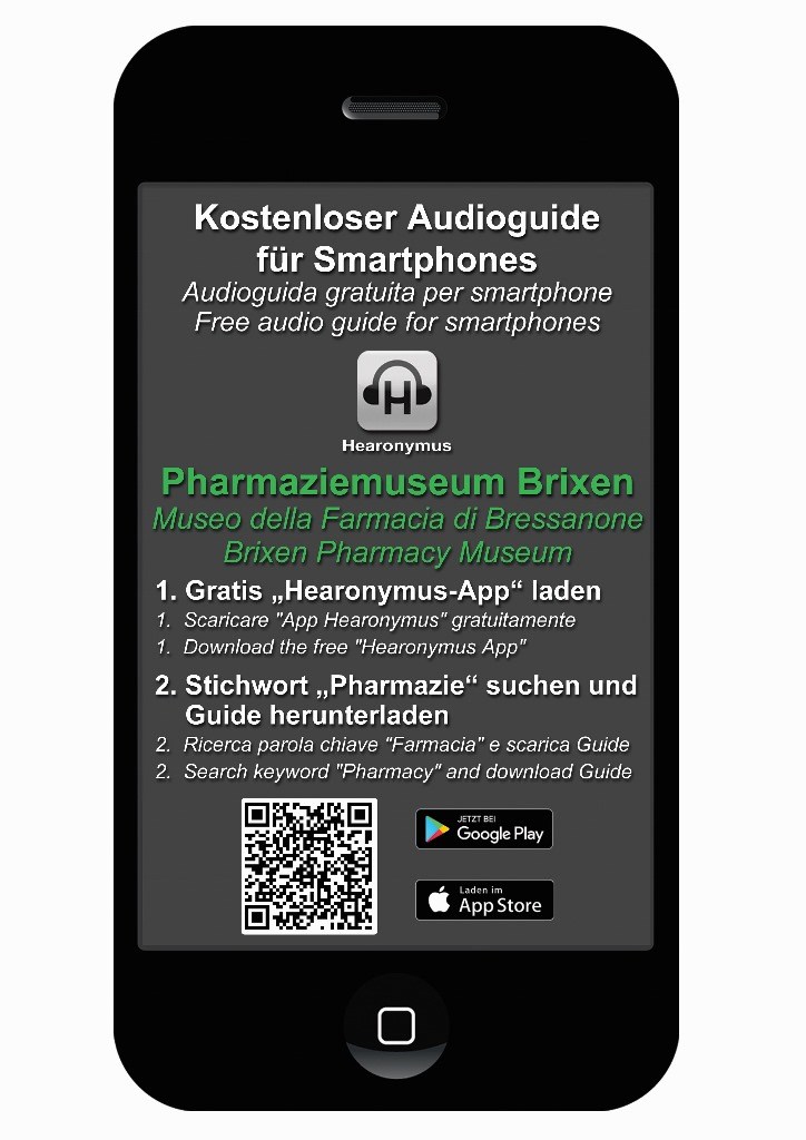 Ausflugsziel: Kostenloser Audioguide für das Smartphone - Pharmaziemuseum Brixen
