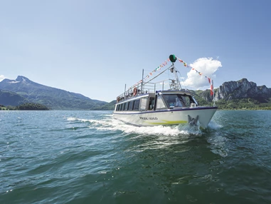 Ausflugsziel: Ausflugsschiff "Herzog Odilo" am Mondsee - Mondsee Schifffahrt Hemetsberger