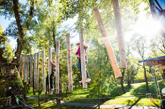 Viaggio con bambini - Ausflugsziel ist: ein Spielplatz - Wien Meidling - Hochseilklettergarten im Gänsehäufelbad