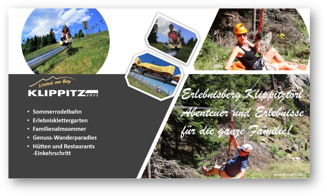 Ausflugsziel: Sommerrodelbahn und Klettergarten am Klippitztörl - Sommerrodelbahn & Erlebnisklettergarten Klippitztörl