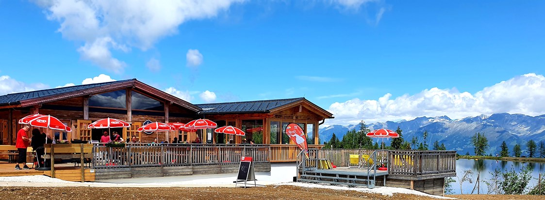 Ausflugsziel: Seehütte Goldeck - in unmittelbarer Nähe zur Bergstation Talbahn Goldeck - Goldeck Bergbahnen